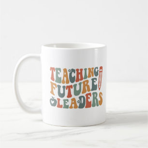 Groovy Unterricht zukünftige Führer Retro Lehrer Kaffeetasse