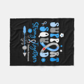 Groovy Unterstützung Squad Ribbon T1d Diabetes Bew Fleecedecke (Vorderseite (Horizontal))