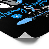 Groovy Unterstützung Squad Ribbon T1d Diabetes Bew Poster (Ecke)
