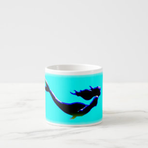 groovy Unterwasser-Meermädchen Espressotasse