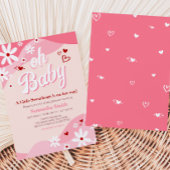Groovy Valentine Baby Shower Einladung