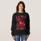 Groovy Valentine Day I Steal Hearts Dinosaur Coupl Sweatshirt (Vorne ganz)