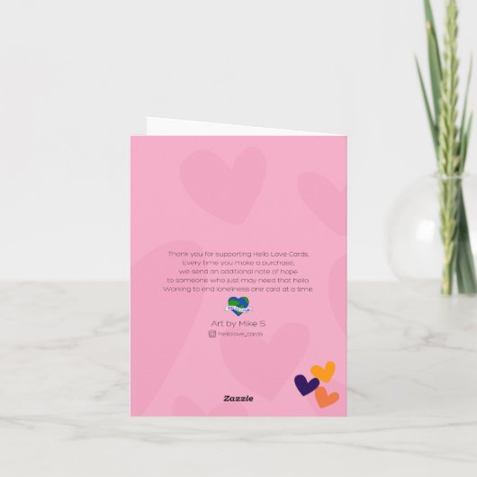 Groovy Valentine Karte (Rückseite)