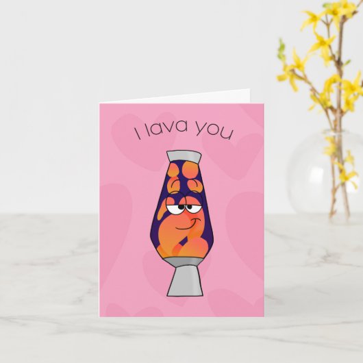 Groovy Valentine Karte (Gelbe Blume)