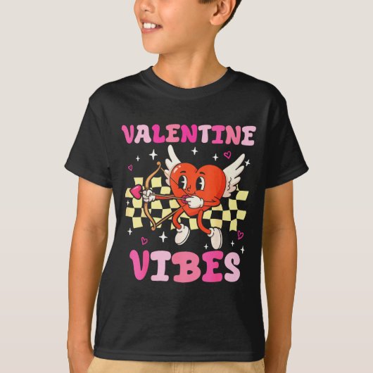 Groovy Valentine Vibes Heart Cud Women Men T-Shirt (Vorderseite)