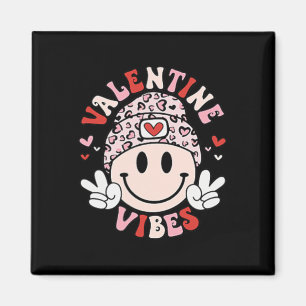 Groovy Valentine Vibes Valentinstag-Shirts für G Magnet