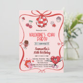 Groovy Valentinstag Party-Einladung  Einladung (Stehend Vorderseite)