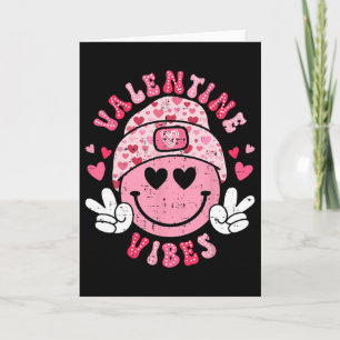 Groovy Valentinstag Stimmung Smile Face Valentinst Karte