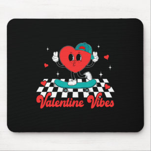 Groovy Valentinstag Stimmung Süßes Herz Für Jungen Mousepad