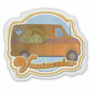 Groovy Vantacular Seventies Van Aufkleber