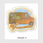 Groovy Vantacular Seventies Van Aufkleber (Blatt)