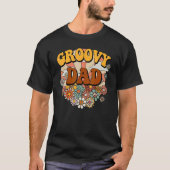 Groovy Vater Retro Matching Family Blume Daddy T-Shirt (Vorderseite)