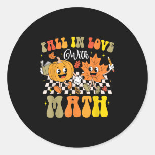 Groovy - Verliebe dich in die Mathematik Herbst-Kü Runder Aufkleber