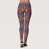 Groovy Vibes Crochet Bright Vibrangs Colors Boho Leggings (Rückseite)