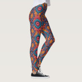 Groovy Vibes Crochet Bright Vibrangs Colors Boho Leggings (Rechts)