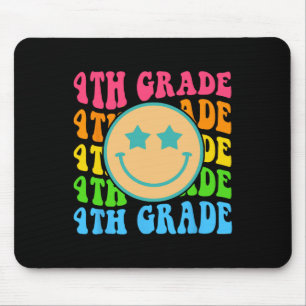 Groovy-Vibes der vierten Klasse Gesicht Retro-Lehr Mousepad