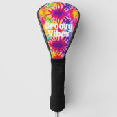 Groovy Vibes Gefärbte Krawatte individuell anpassb Golf Headcover (Vorderseite)