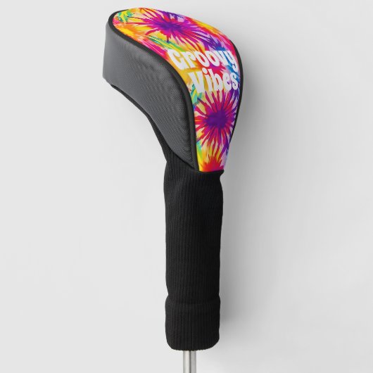 Groovy Vibes Gefärbte Krawatte individuell anpassb Golf Headcover (angewinkelt)