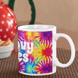 Groovy Vibes Gefärbte Krawatte individuell anpassb Kaffeetasse