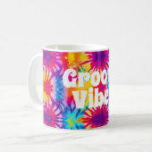 Groovy Vibes Gefärbte Krawatte individuell anpassb Kaffeetasse (Vorderseite Links)