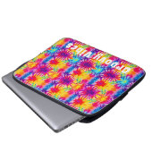 Groovy Vibes Gefärbte Krawatte individuell anpassb Laptopschutzhülle (Vorne Knopf)