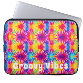 Groovy Vibes Gefärbte Krawatte individuell anpassb Laptopschutzhülle (Vorderseite)