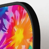 Groovy Vibes Gefärbte Krawatte individuell anpassb Pickleball Schläger (Linke Seite)