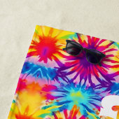 Groovy Vibes Gefärbte Krawatte individuell anpassb Strandtuch (Beispiel)