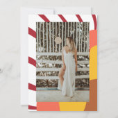 Groovy Vibes Retro Wedding Vintag Einladung (Rückseite)