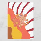 Groovy Vibes Retro Wedding Vintag Programm (Rückseite)