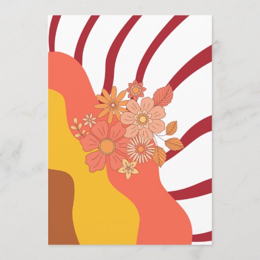 Groovy Vibes Retro Wedding Vintag Programm (Rückseite)