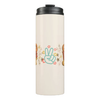 Groovy Vibes und Peace Sign Design Tasse