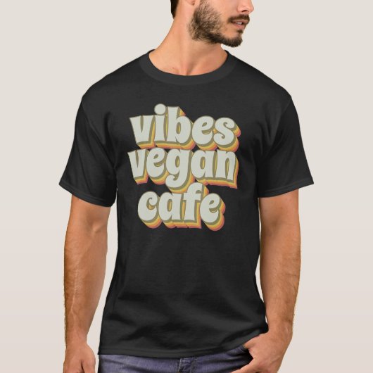 Groovy Vibes Vegan Café T-Shirt (Vorderseite)