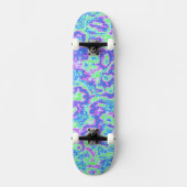Groovy Vibrany Colorful Trippy Maximalist Marmor Skateboard (Vorderseite)