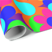 Groovy Vintag Mod Blütenpflanzen Blume Geschenkpapier (Rolleneckpunkt)