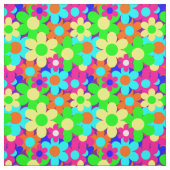 Groovy Vintag Mod Blütenpflanzen Blume Stoff (Muster)