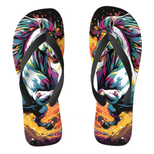 Groovy Vintag Race Race Pop Badesandalen