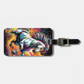 Groovy Vintag Race Race Pop Gepäckanhänger (Vorderseite horizontal)