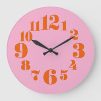 Groovy Vintag/Retro 1970er Jahre Orange und Pink