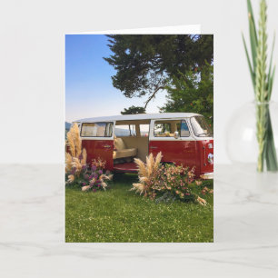 GROOVY VINTAG VAN BIRTHDAY GREETING CARD FEIERTAGSKARTE