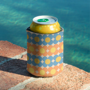 Groovy Vintage Blume Retro Floral Sommer Dosenkühler