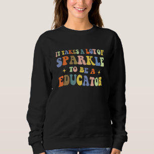 Groovy Vintage Es braucht viel Glanz, um ein E zu  Sweatshirt