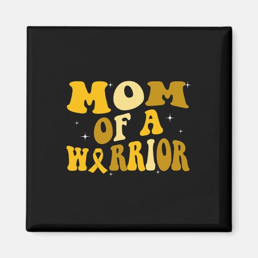 Groovy Vintage Krebserkrankung im Kindesalter Mama Magnet (Vorne)