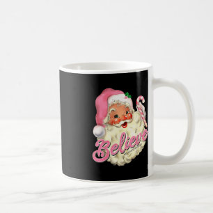 Groovy Vintage Rosa Weihnachtsmann Glaube Weihnach Kaffeetasse