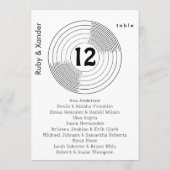 Groovy Vinyl Record Einzeltisch Sitzkarte Einladung (Rückseite)