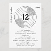 Groovy Vinyl Record Einzeltisch Sitzkarte Einladung (Vorderseite)