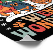 Groovy Walking in der Dackel Wunderland Dackel Tr Poster (Ecke)