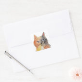 Groovy Watercolor Cat Art Sticker (Umschlag)