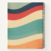 Groovy Waves Retro Notizblock (Rückseite)