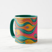 Groovy Waves Tasse (Vorderseite Links)